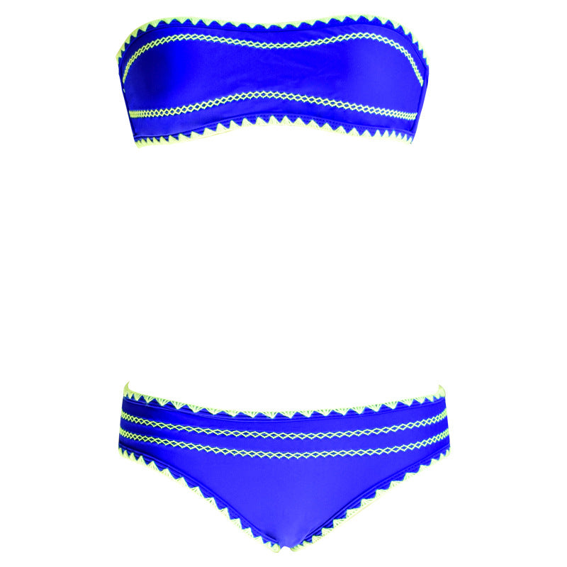 Solid Color European Beauty Split Bikini Swimsuit