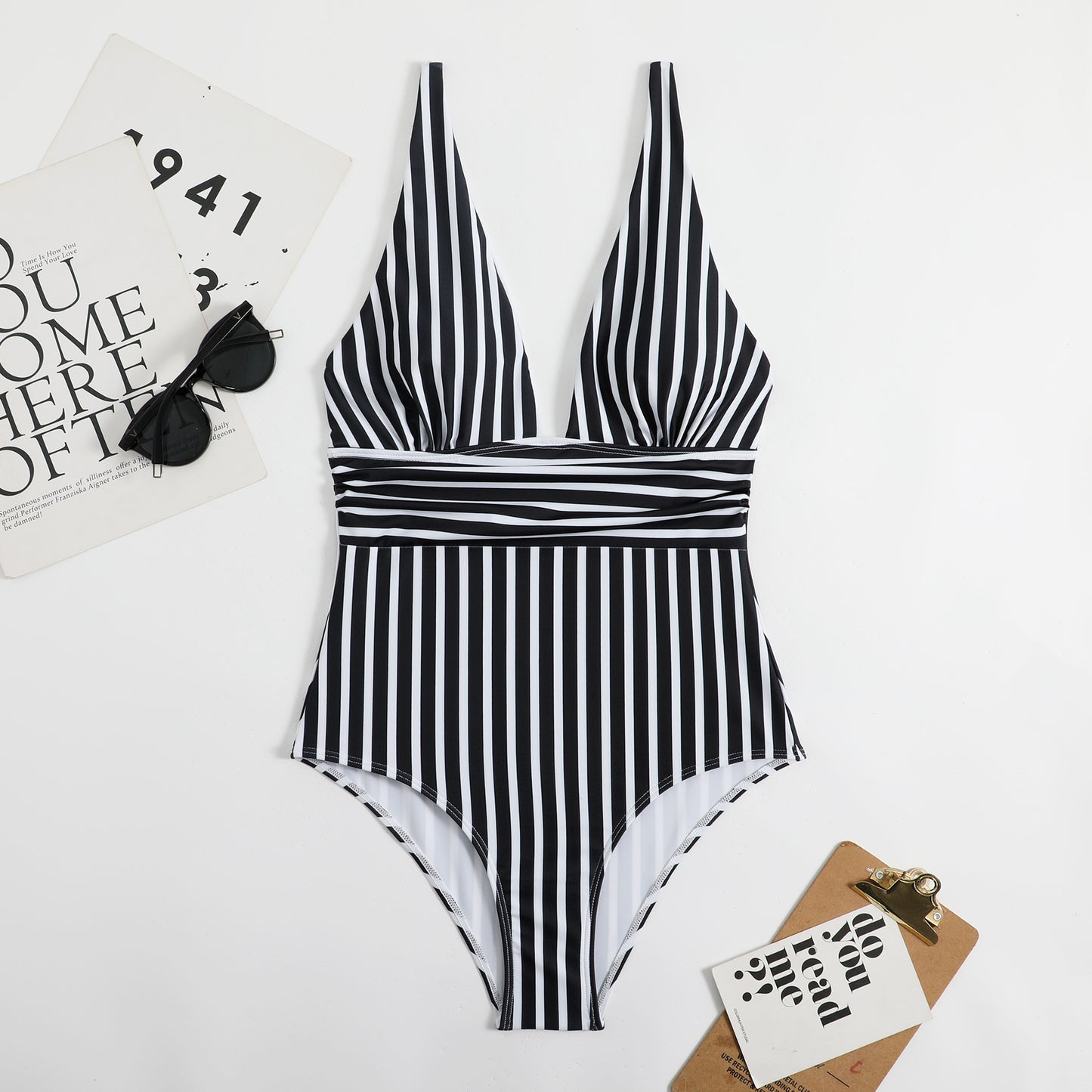 One-piece Swimsuit Striped