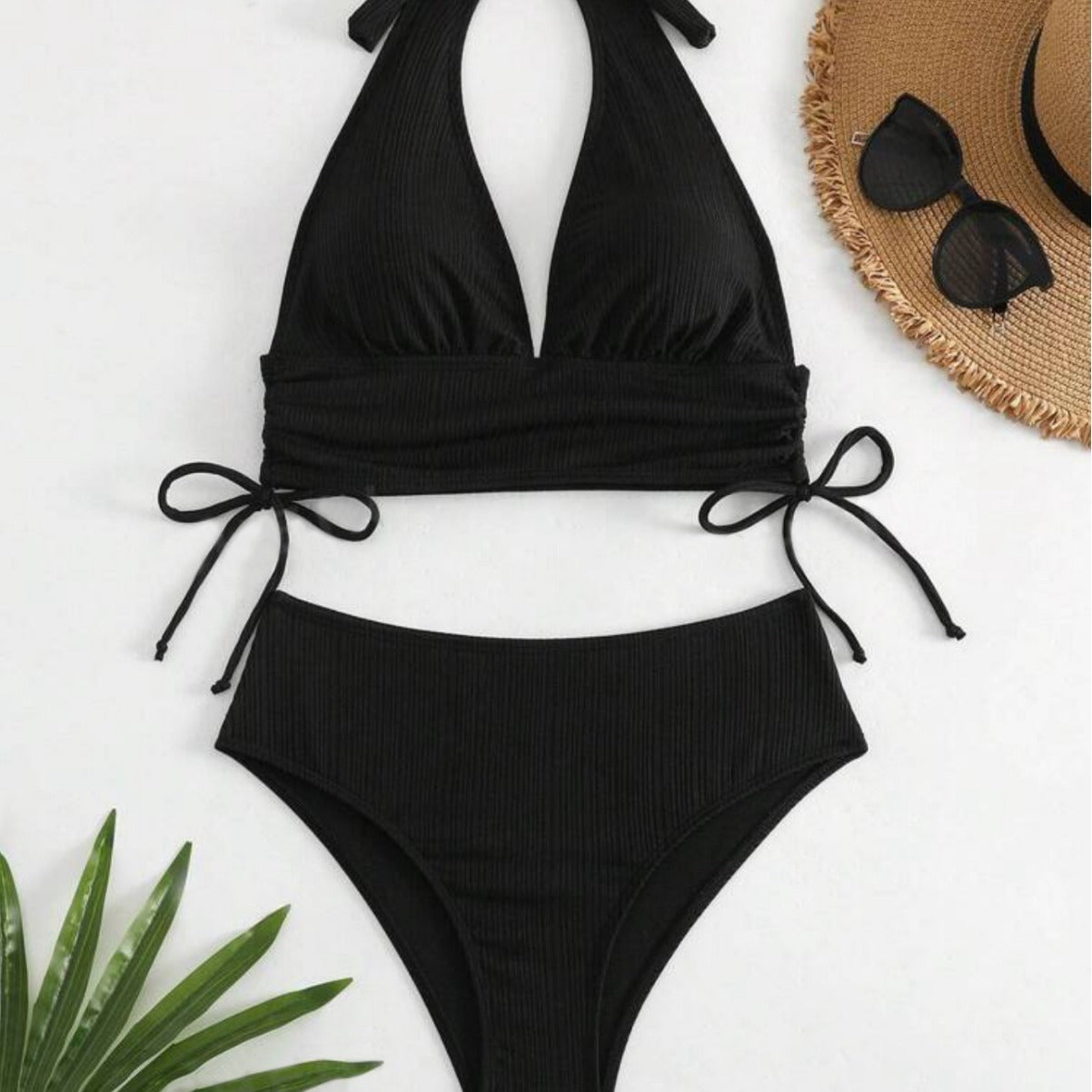 Women's Fashion Statement Lace Up Halter Bikini