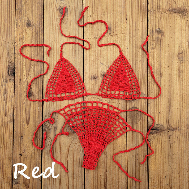 Handmade Crochet Mini Bikini Suit Beach Micro Swimsuit