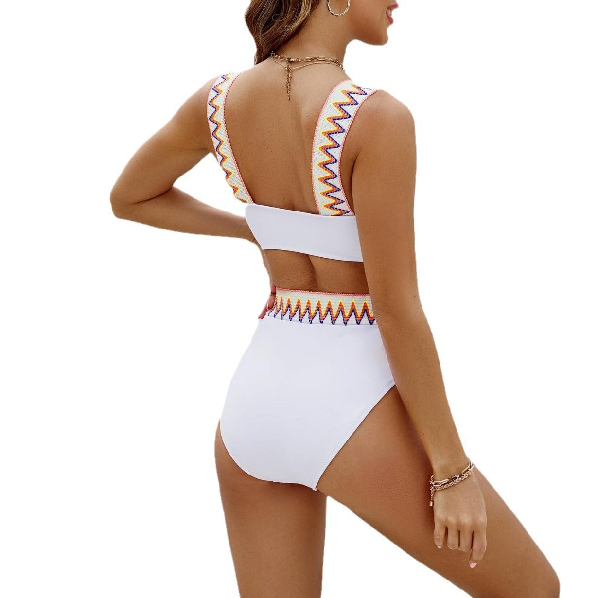 Women's Lace-up Split Swimsuit Bikini - Peek A Boo Undies
