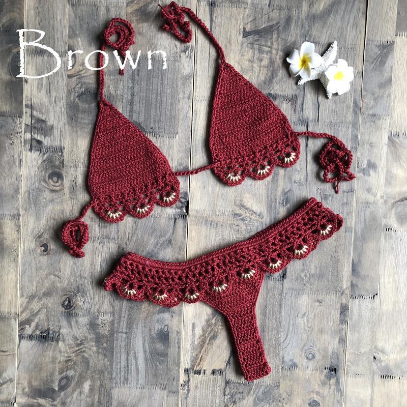 Beach Bikini Handmade Accessories Split Swimsuit