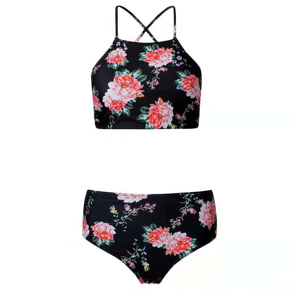 Women's Printed Split Bikini Swimsuit