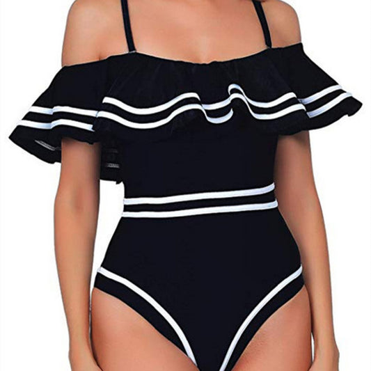 Shoulder One Piece Swimsuit Bikini