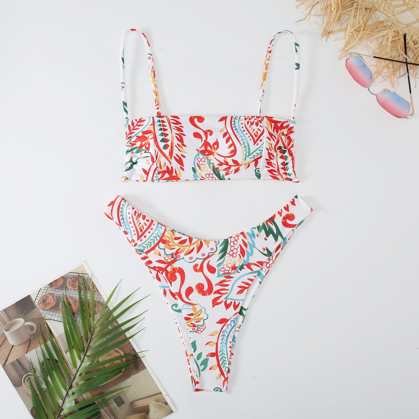 Printed Split Swimsuit European And American Swimsuit