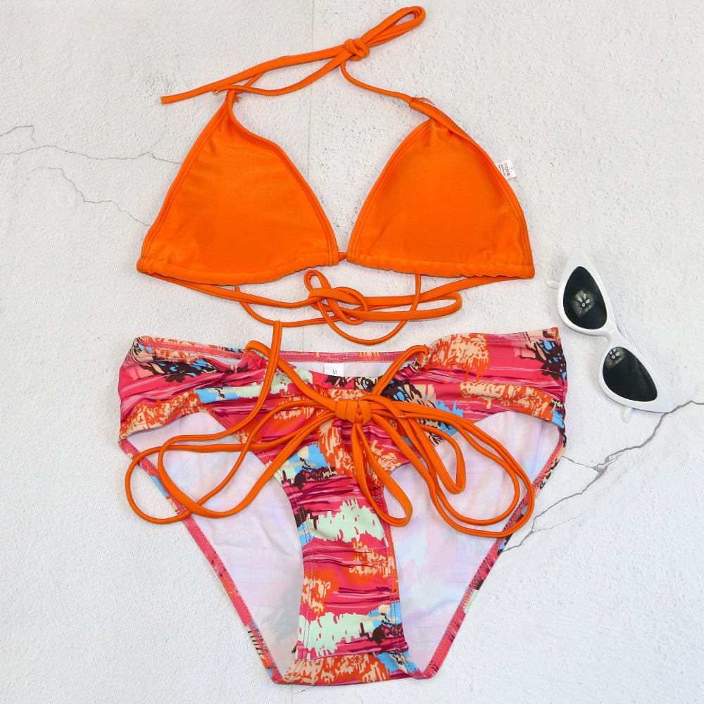 Women's Waist Tie Bikini Swimsuit