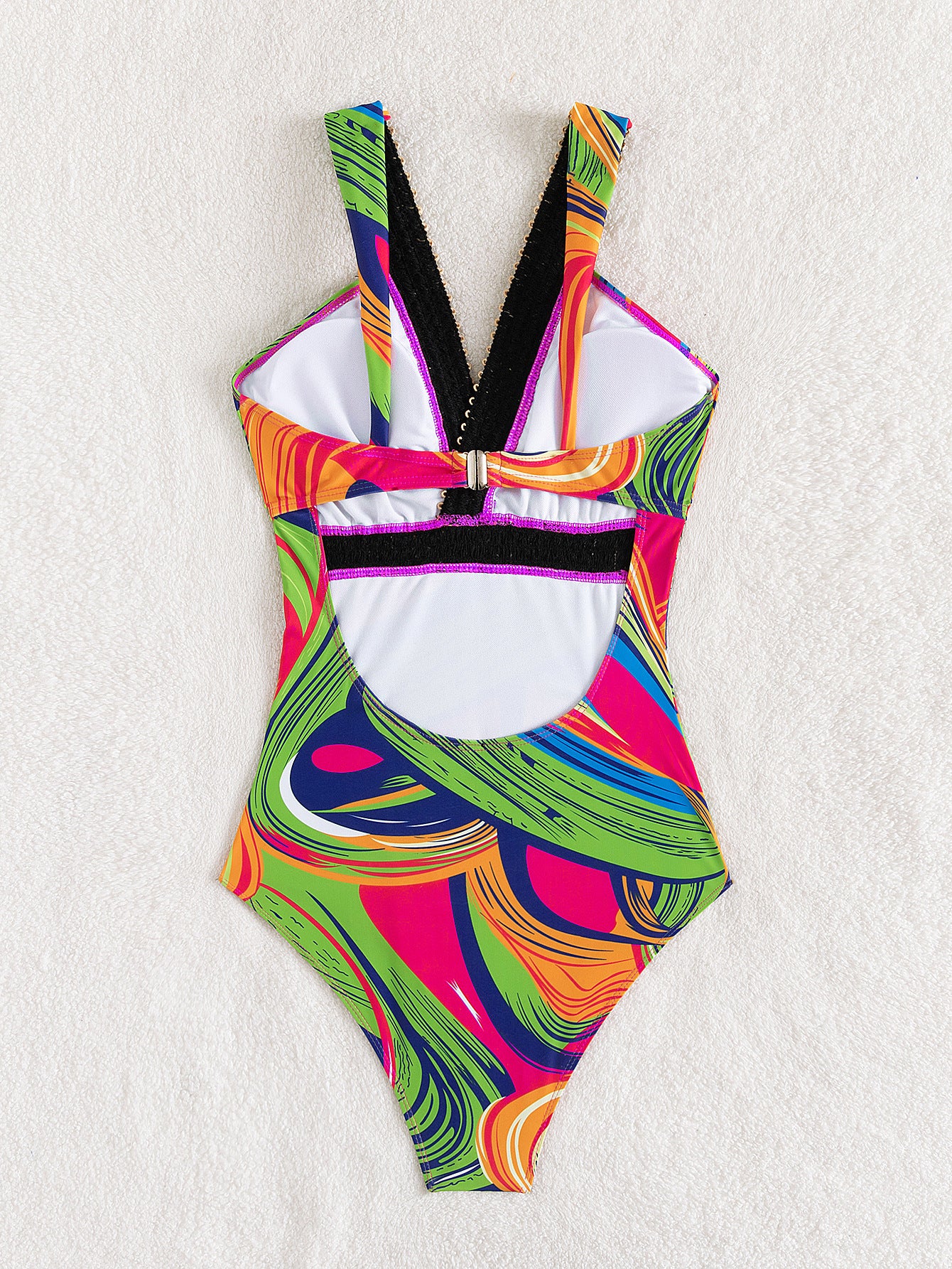 Deep V Spaghetti Straps One-piece Swimsuit