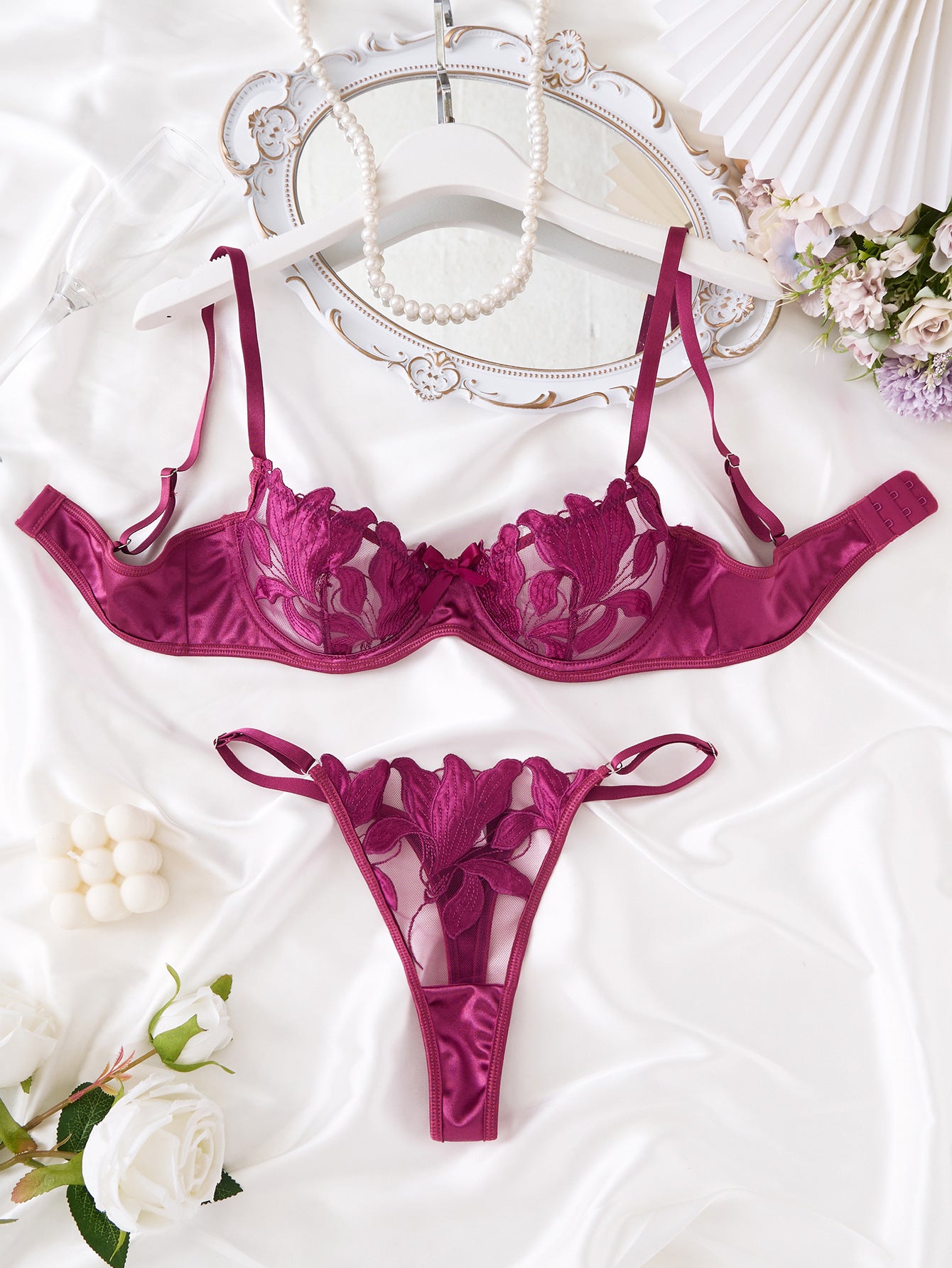 Spring Mesh See-through Lingerie Set - Peek A Boo Undies