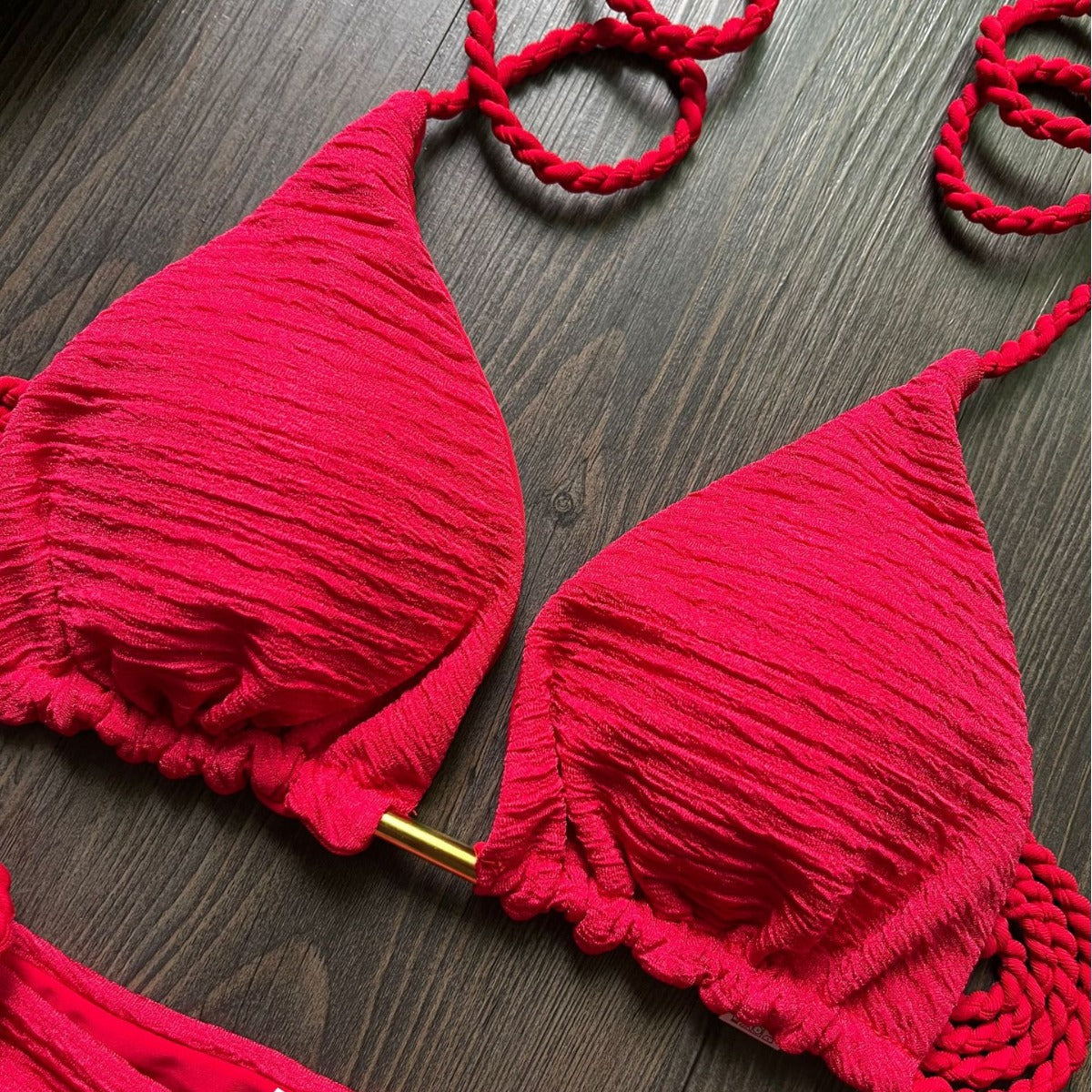 Women's Fashion Braided Rope Bikini Suit - Peek A Boo Undies