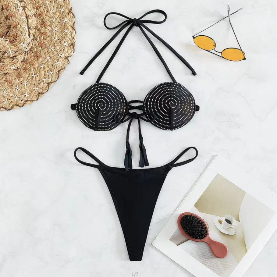 Personality Bandage Bikini Backless Hot Drilling - Peek A Boo Undies