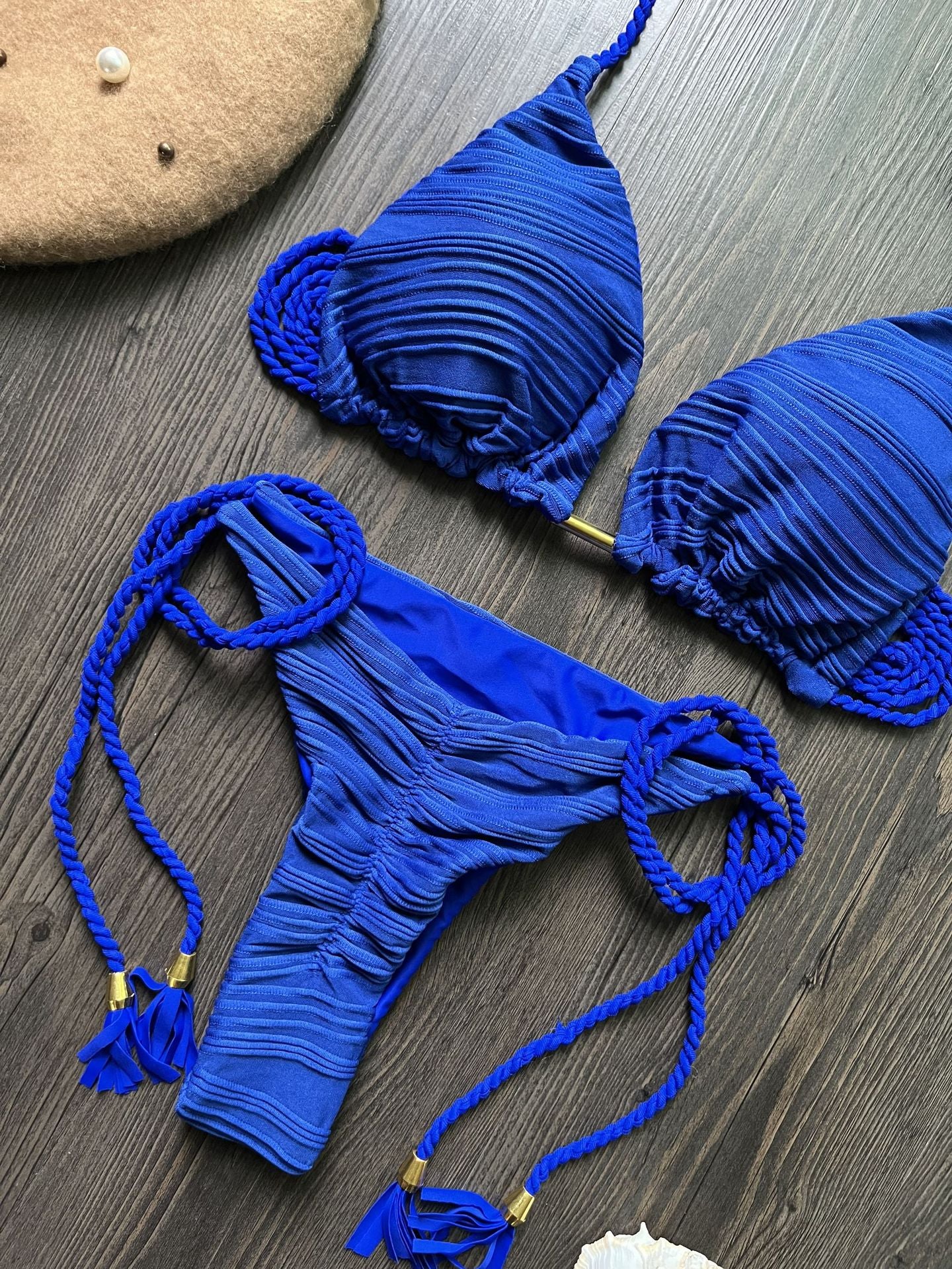 Women's Fashion Braided Rope Bikini Suit - Peek A Boo Undies