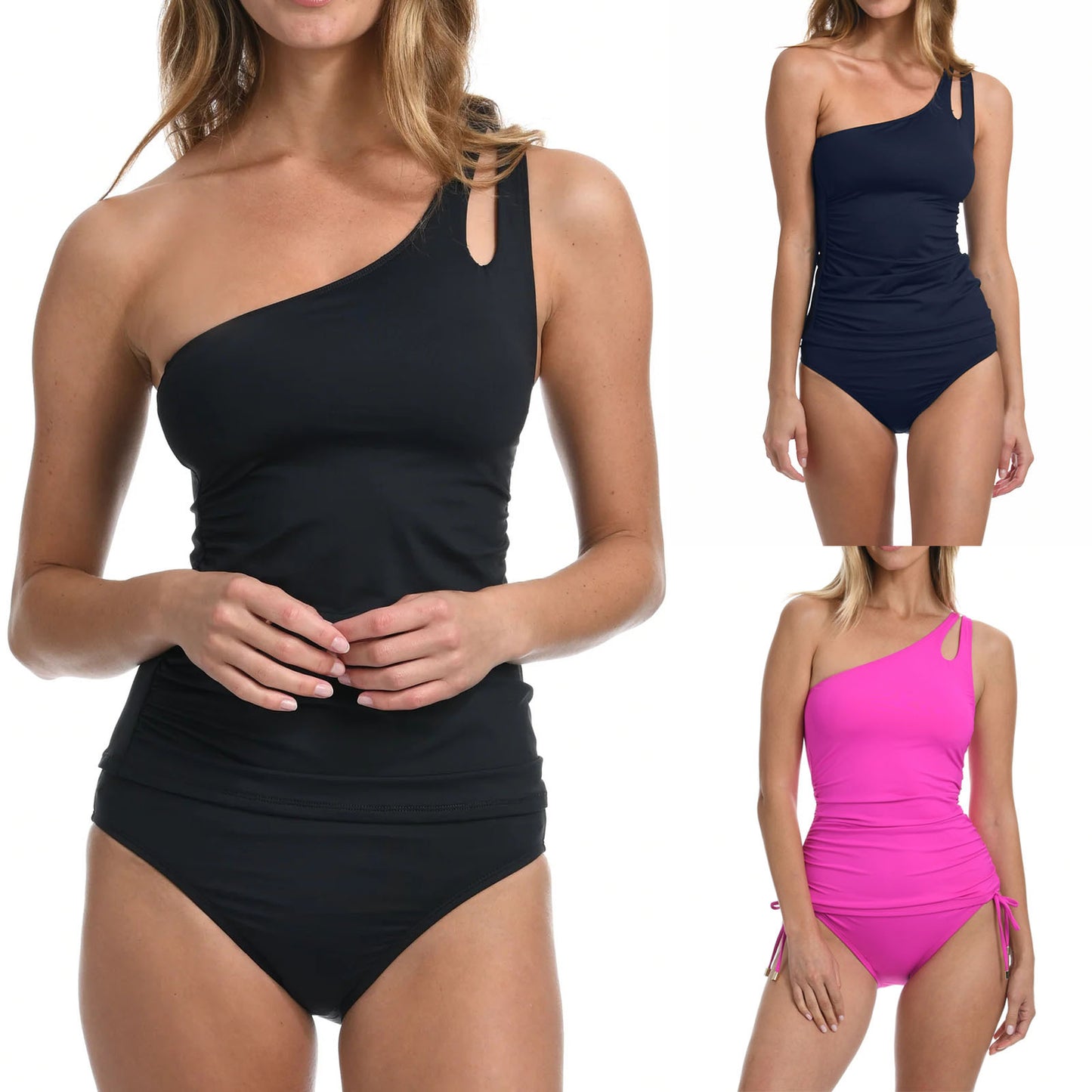 Bikini Women's Solid Color Shoulder