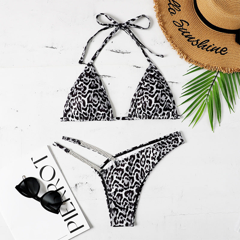 Leopard Print Bikini European And American Sexy Split - Peek A Boo Undies