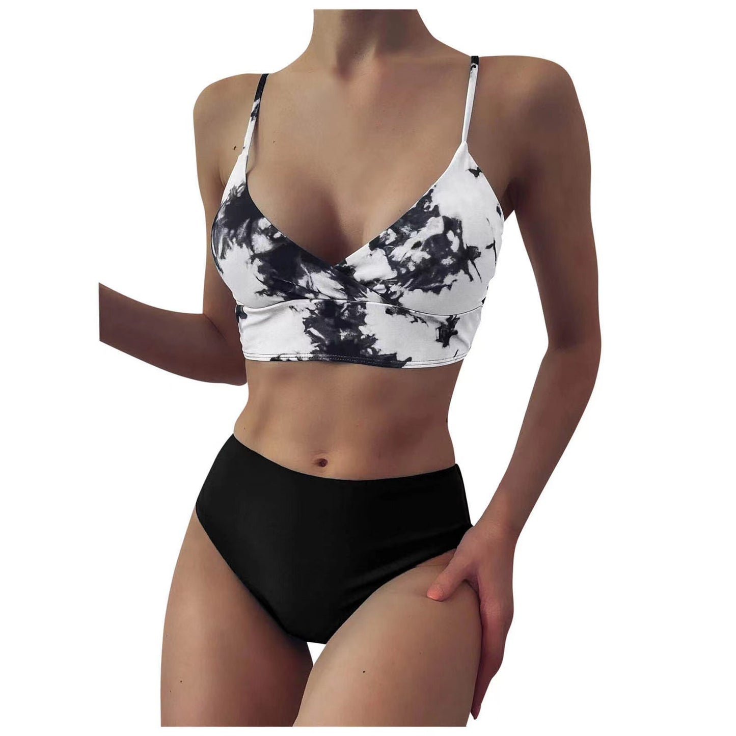 Multicolor Tie-dye Printed Bikini Women's Suit