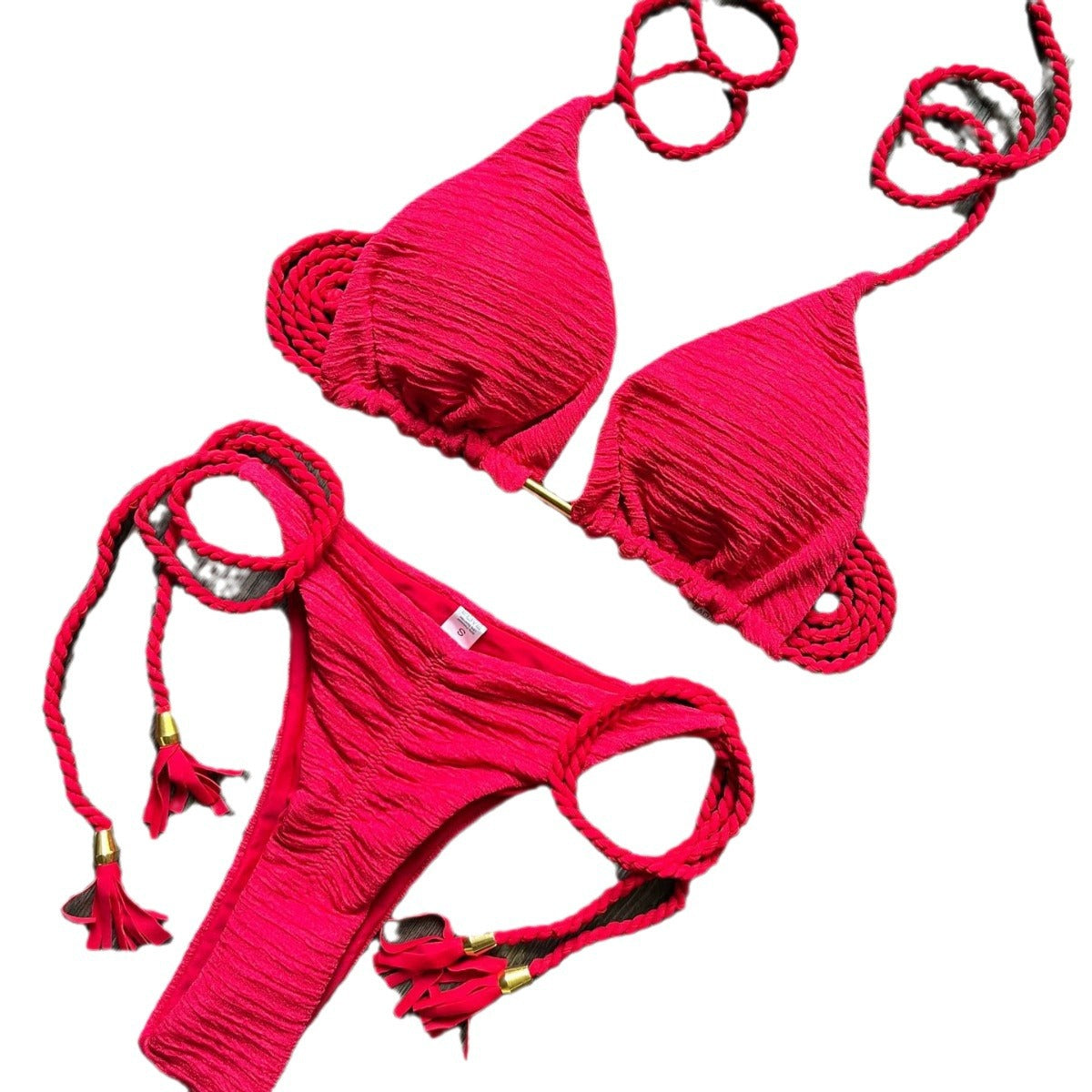 Women's Fashion Braided Rope Bikini Suit - Peek A Boo Undies