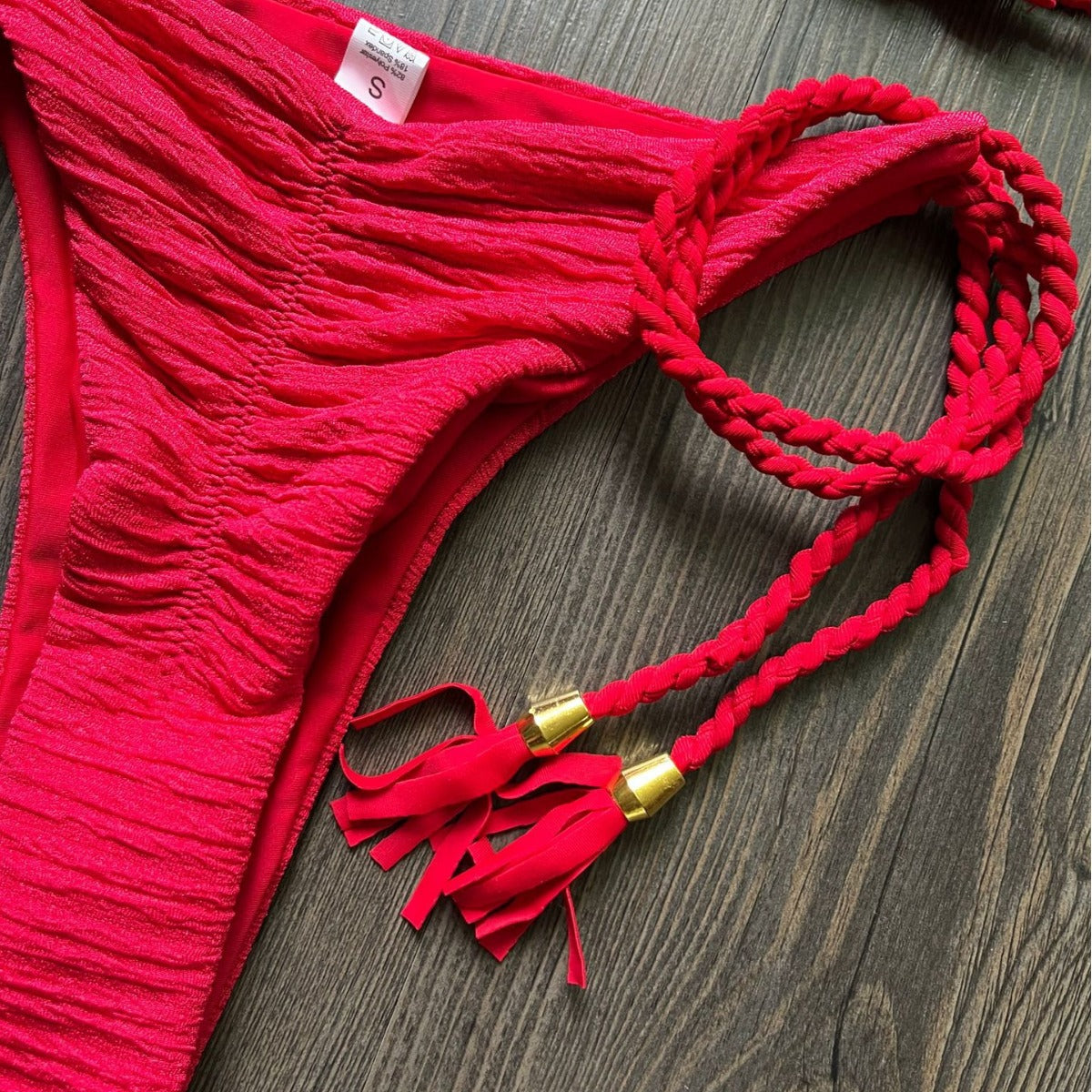 Women's Fashion Braided Rope Bikini Suit - Peek A Boo Undies