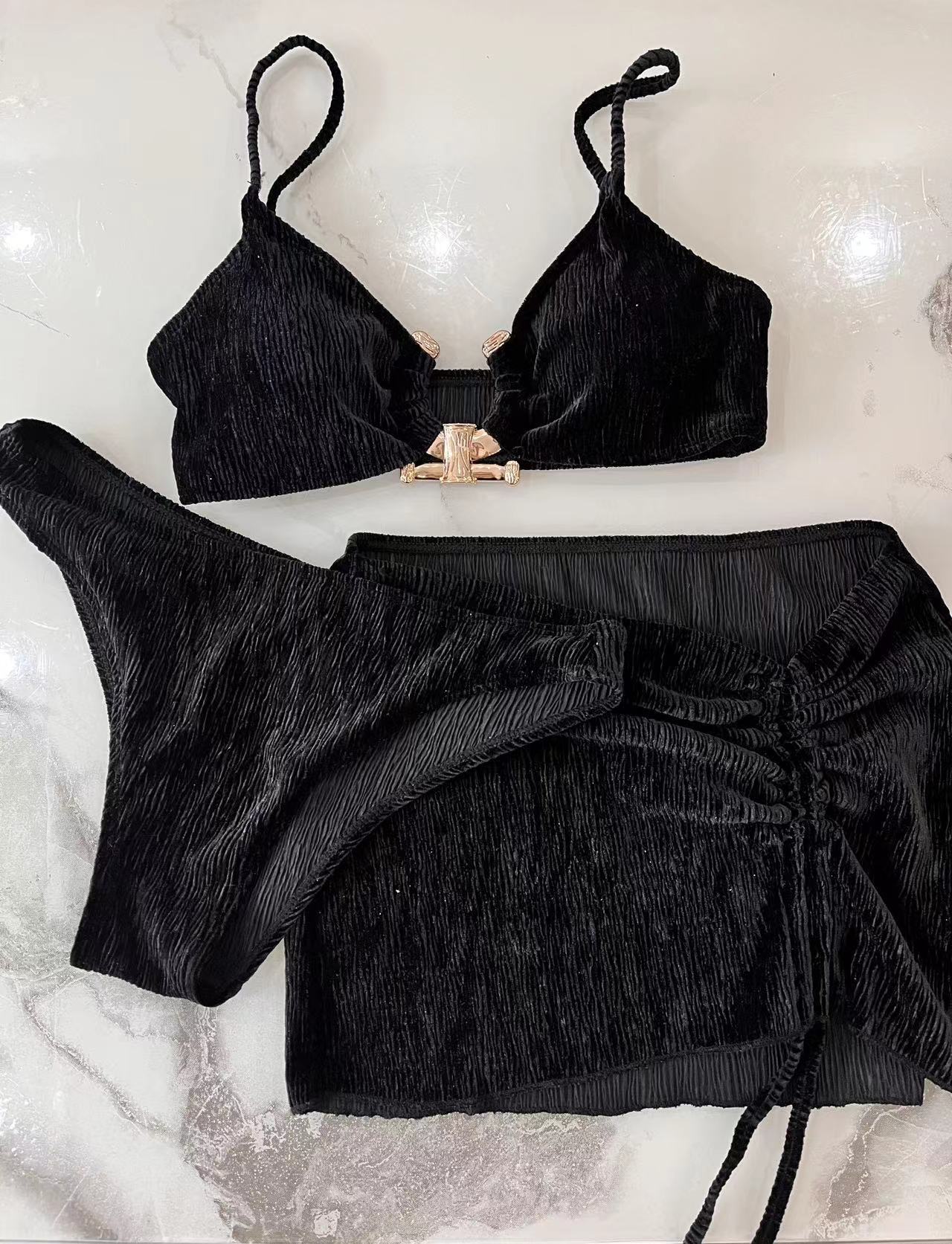French Velvet Bikini - Peek A Boo Undies