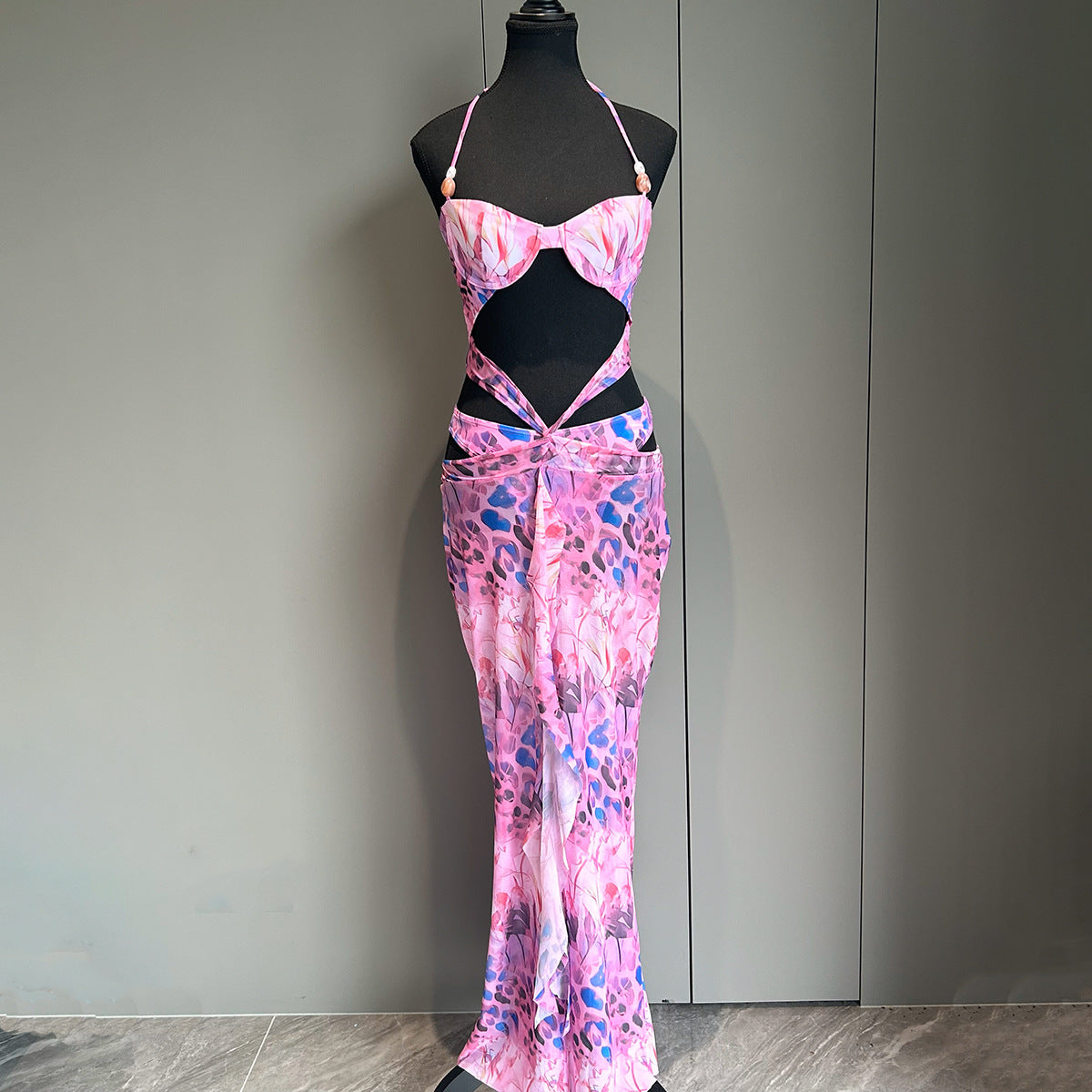 Sexy Bikini Printed Split Women's Swimsuit Swimsuit Female Dress - Peek A Boo Undies