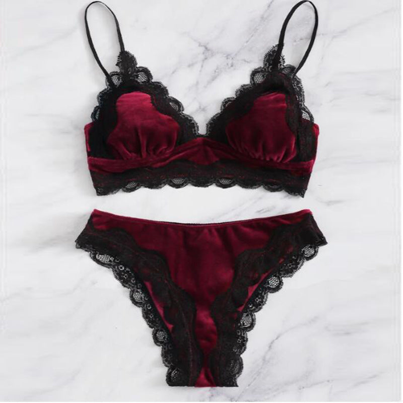Victorian Style Flannel Sexy Lingerie Suit - Peek A Boo Undies