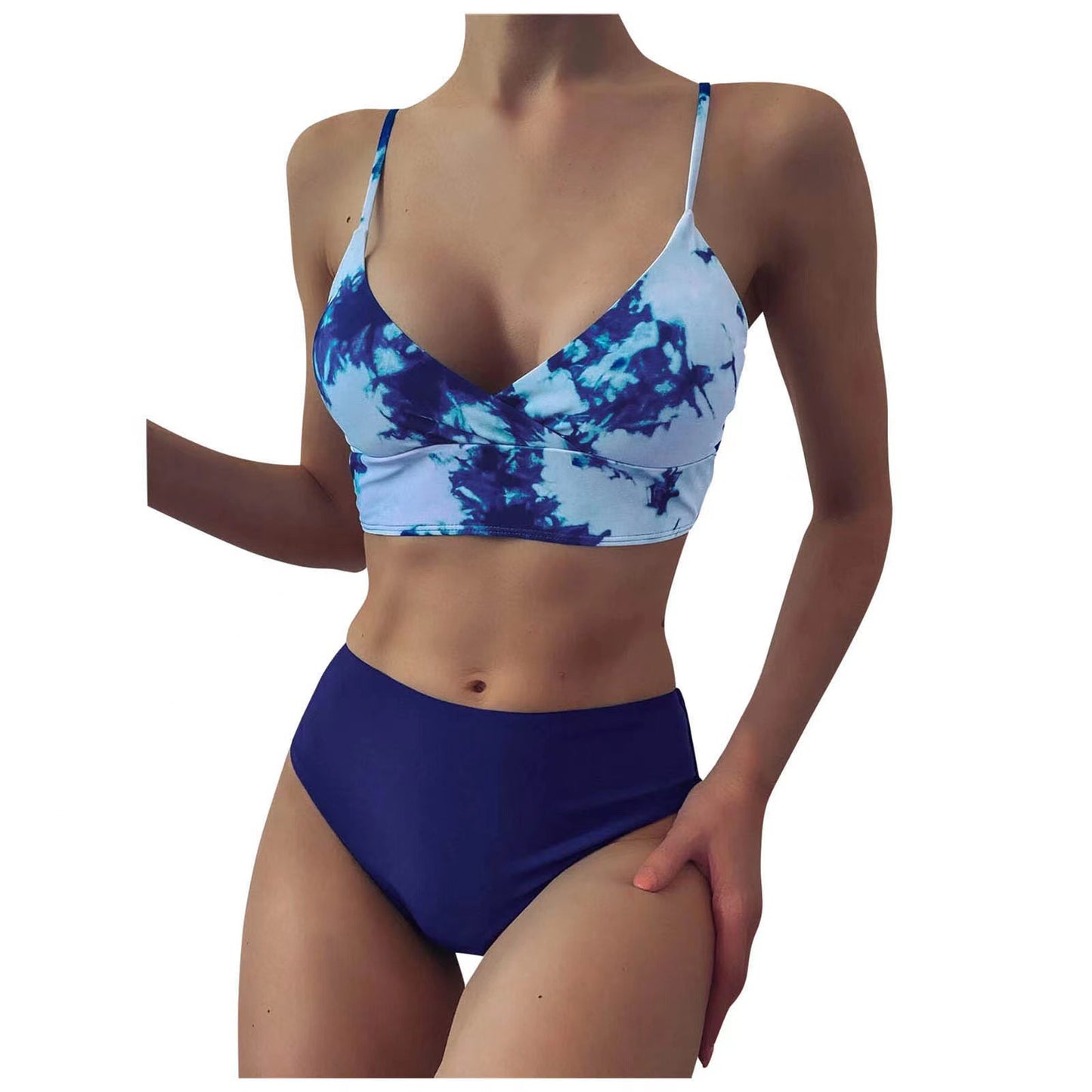 Multicolor Tie-dye Printed Bikini Women's Suit