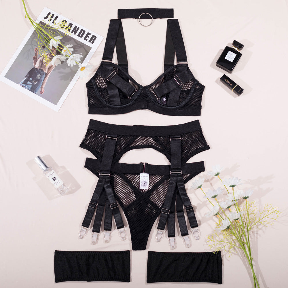 Buckle Garter Lingerie - Peek A Boo Undies