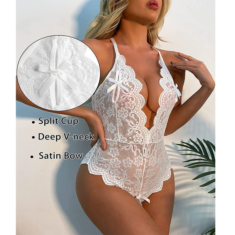 Ladies Lingerie Set Transparent Lace Sling Pajamas Nightdress Sexy Babydoll Erotic Lingerie Women's Lingerie Set Exotic Pajamas