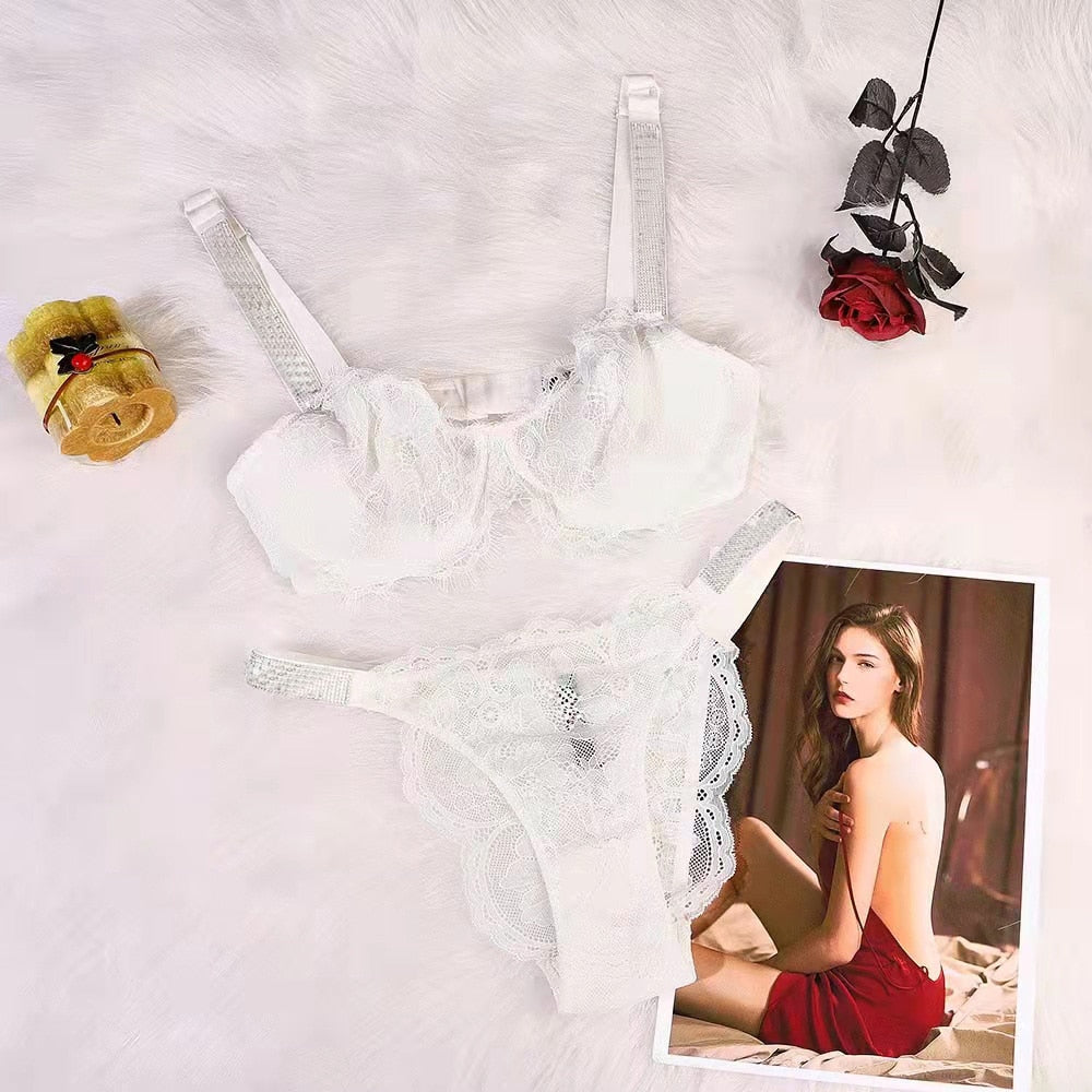 Wholesale Lingerie Set Sexy Luxury Rhinestone Push Up Lingerie Plus Size Women Lingerie Bra Set Sexy Lingerie Set sexy lingerie