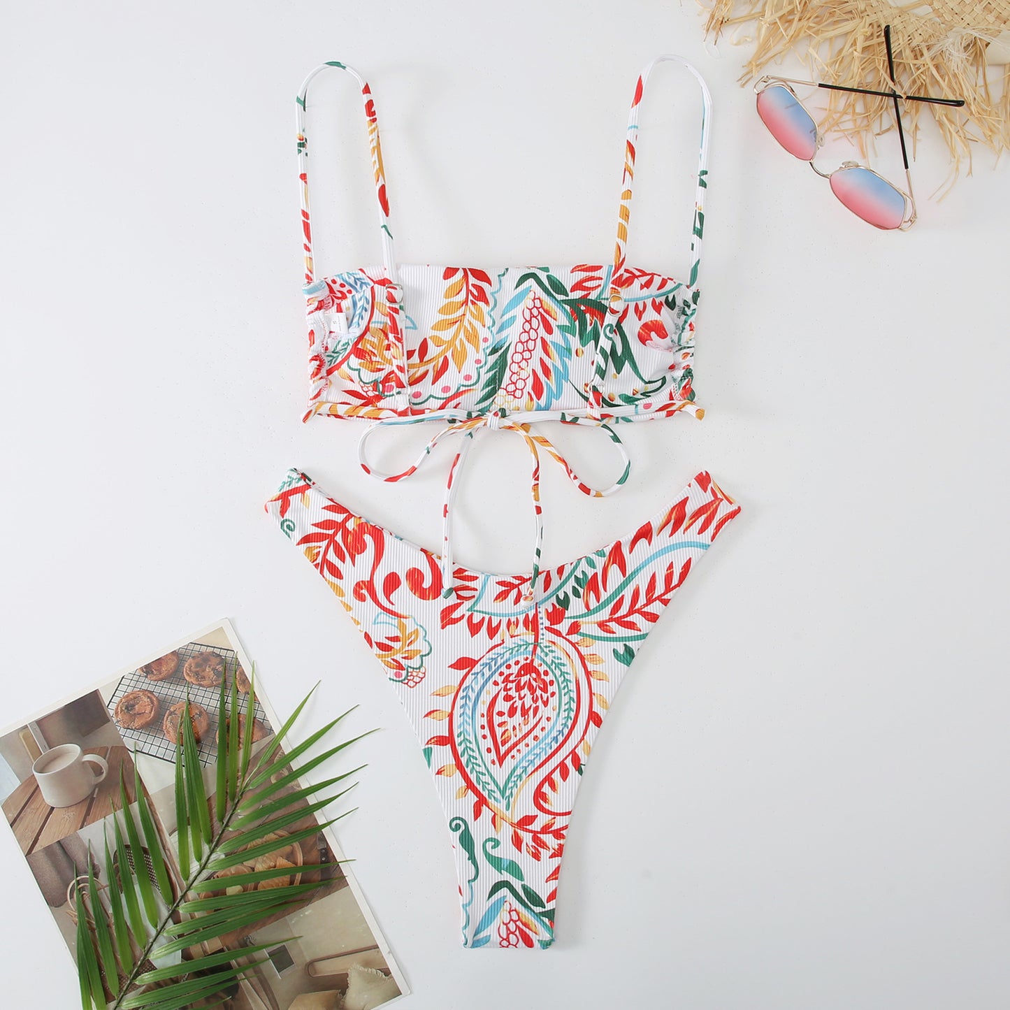 Printed Split Swimsuit European And American Swimsuit