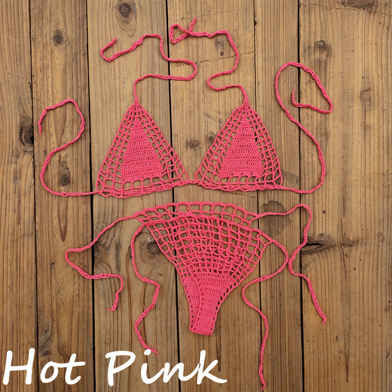 Handmade Crochet Mini Bikini Suit Beach Micro Swimsuit