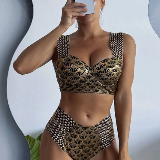 High Waist Bronze Bikini