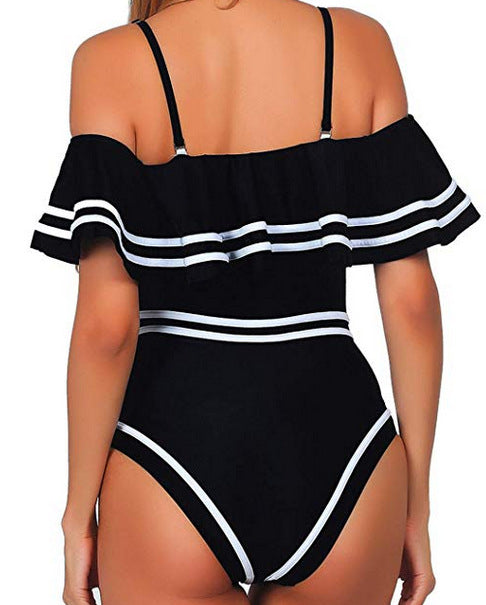 Shoulder One Piece Swimsuit Bikini