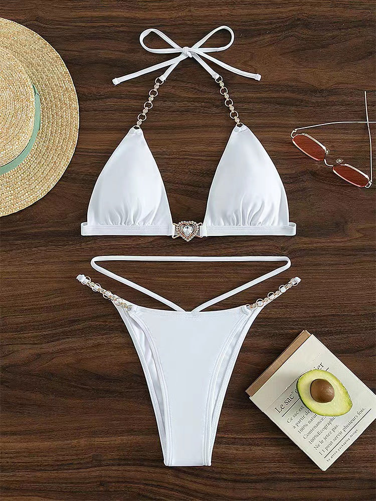 Swimsuit Women's Summer Sexy Split Triangle Bikini Pure Hot Girl Style Casual Swimsuit