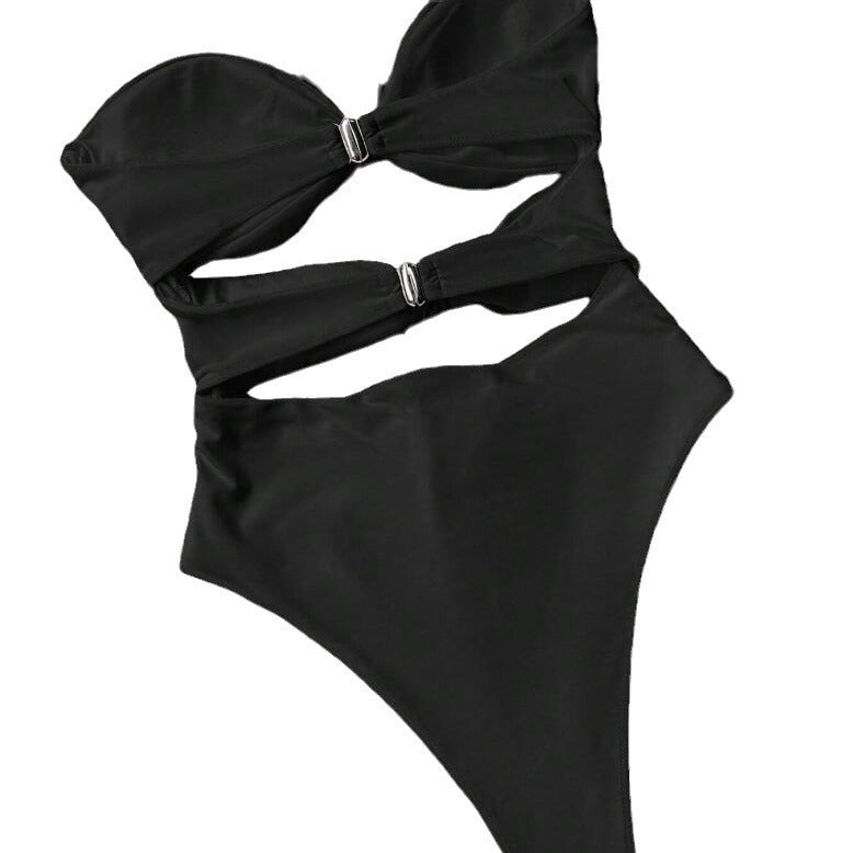 Ladies Hot Spring Three-dimensional Flower BIKINI One-piece Swimsuit - Peek A Boo Undies