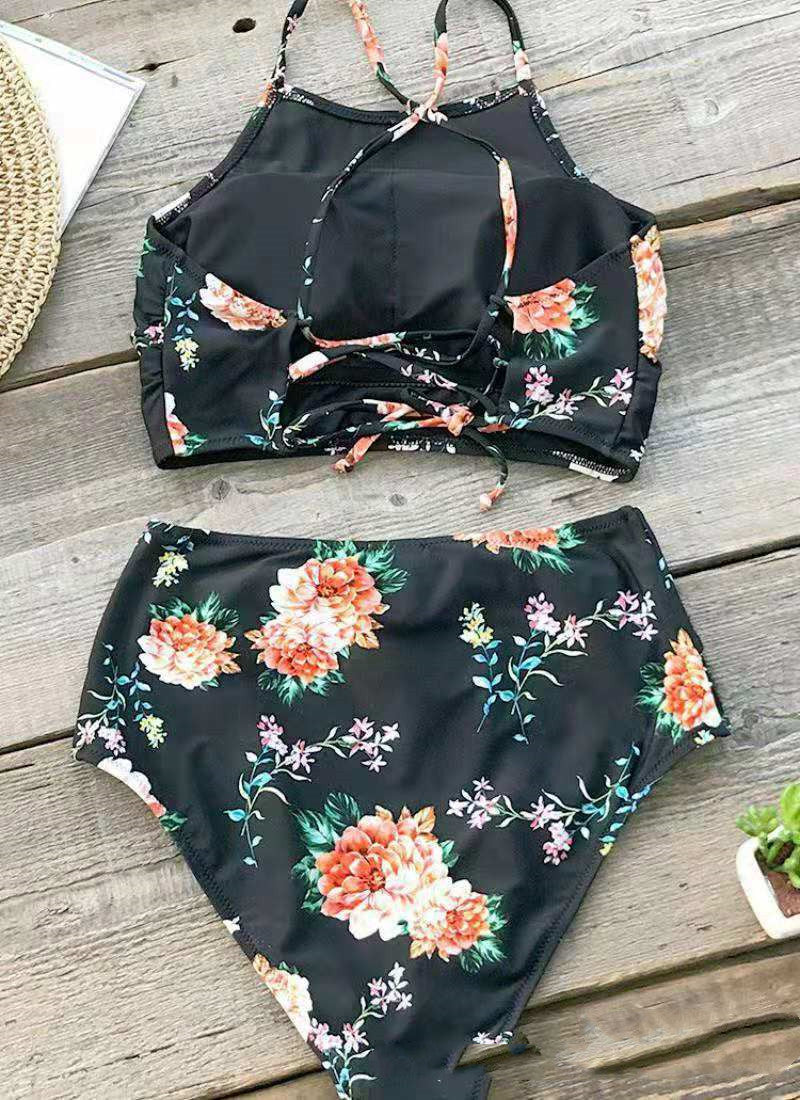 Women's Printed Split Bikini Swimsuit