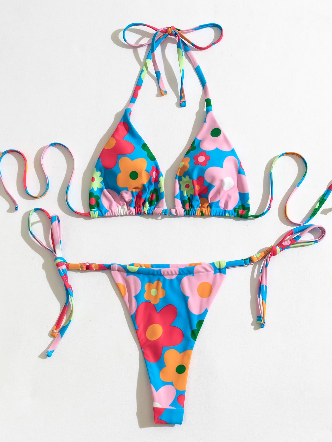 Ladies Fashion Personality Print Split Bikini