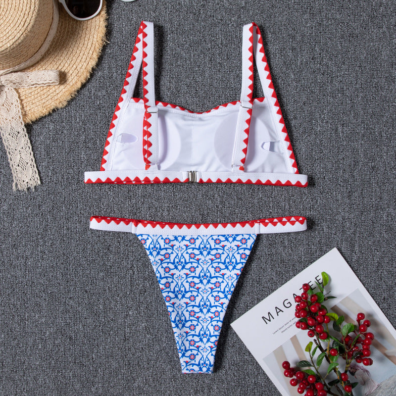 Sexy Crochet Split Swimsuit Bikini