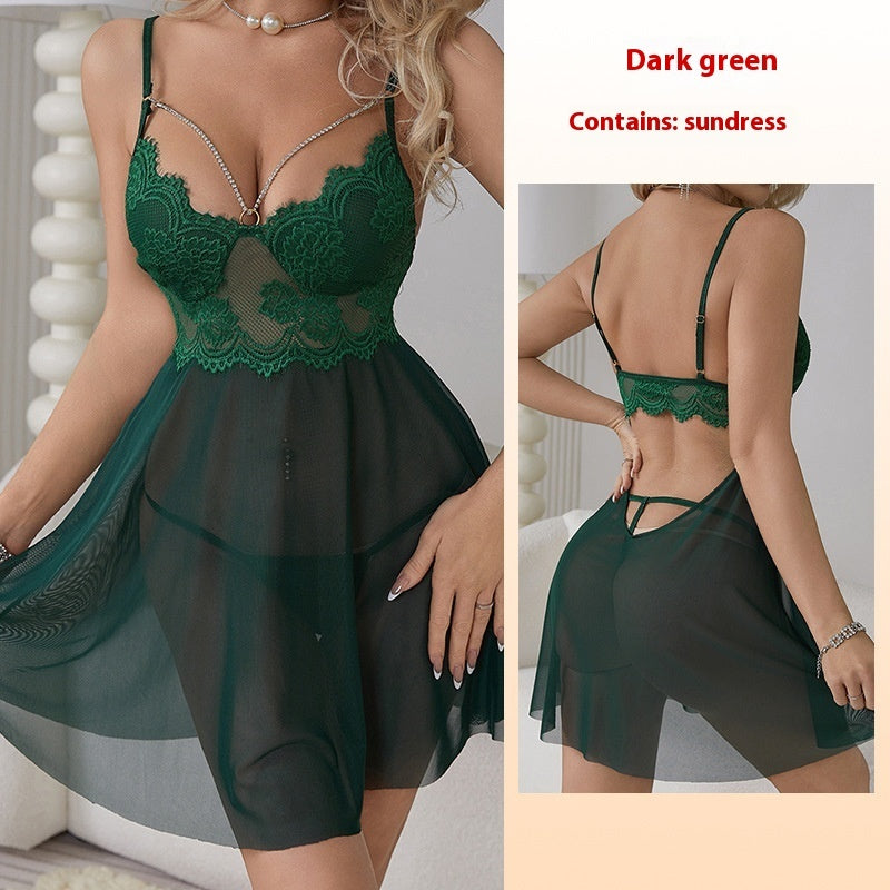 Lingerie See-through Mesh Nightdress - Peek A Boo Undies