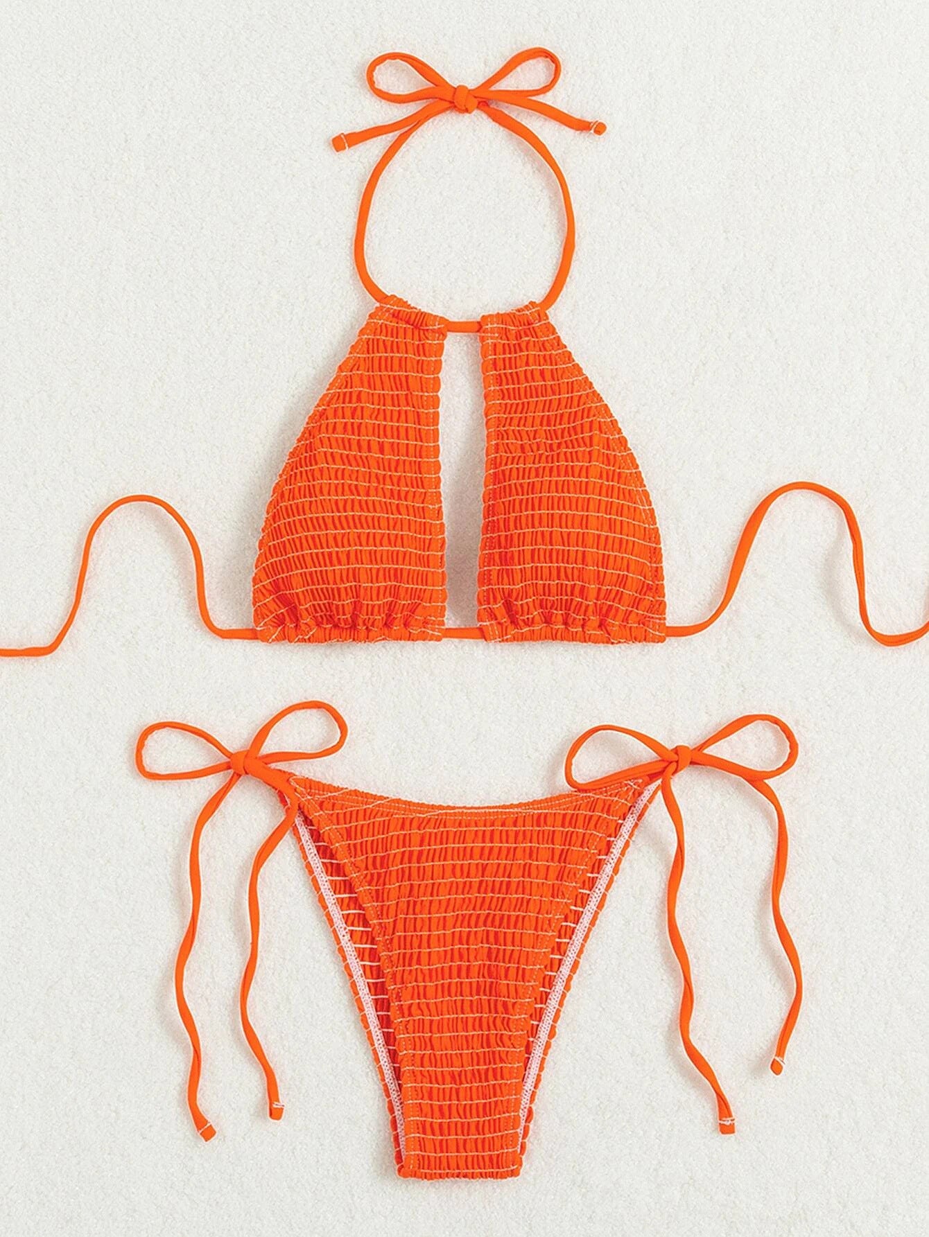 Women's Split Beach Swimsuit Bikini Two-piece Set