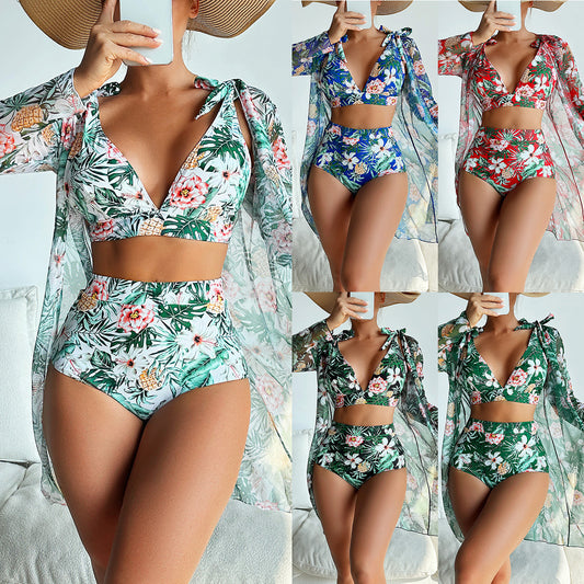 Fashion Multicolor Printed Bikini Women's Swimsuit - Peek A Boo Undies