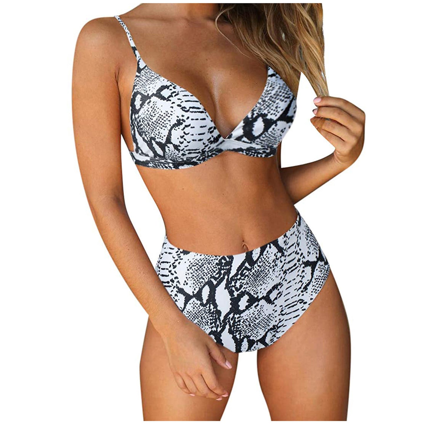 Popular Swimsuit Leopard Print Snake Print High Waist Women's Bikini