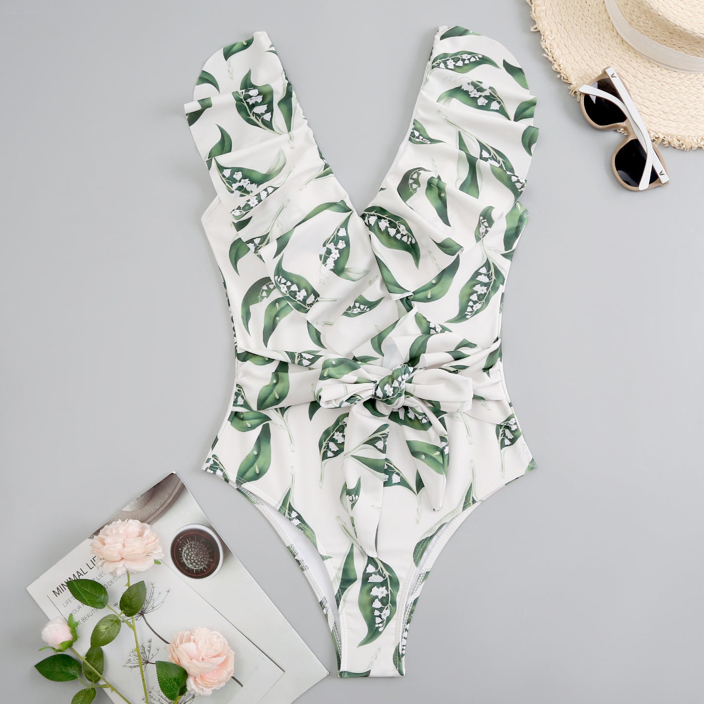 Swimsuit Lace Up Ladies One Piece Bikini