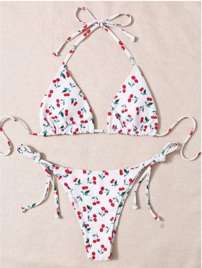 Tatil Bölünmüş Halter Bikini