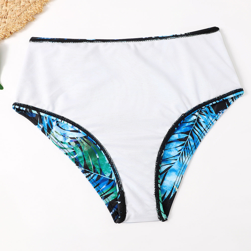 New Solid Color Suit Beach Ribbon Bikini - Peek A Boo Undies