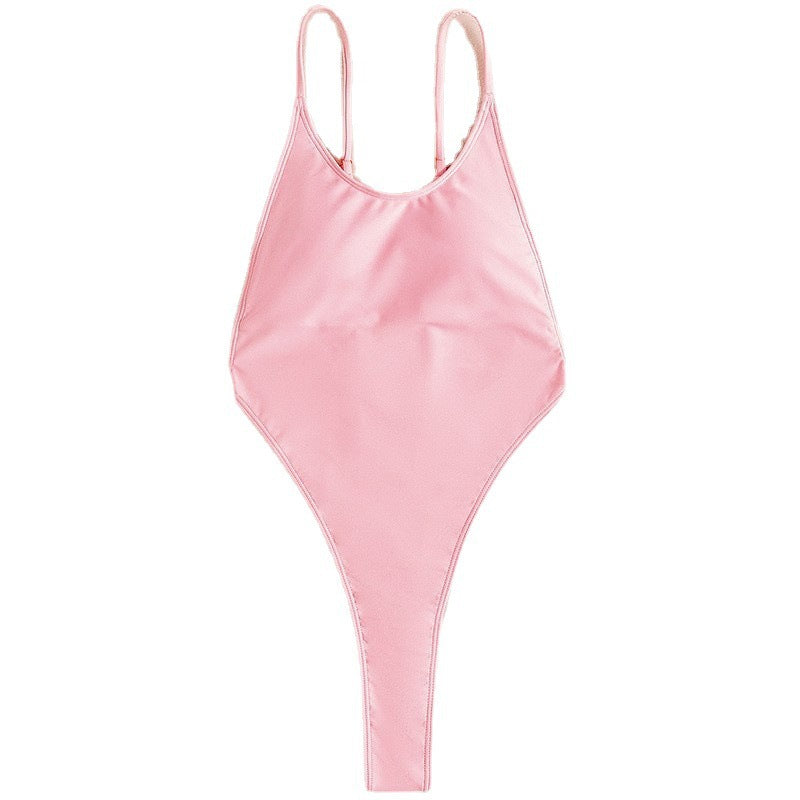 One-piece Swimsuit  Triangle Solid Color