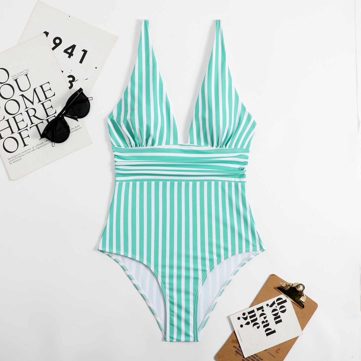 One-piece Swimsuit Striped