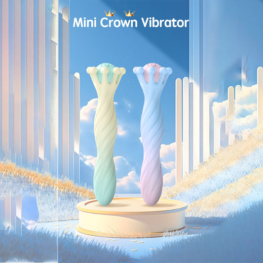 Female Mini Crown Vibrator Sex Toys - Adult Toys Clitoral Stimulator Realistic Dildo With 10 Powerful Vibrations, Soft Silicone Clit Vagina Tits Massager For Women