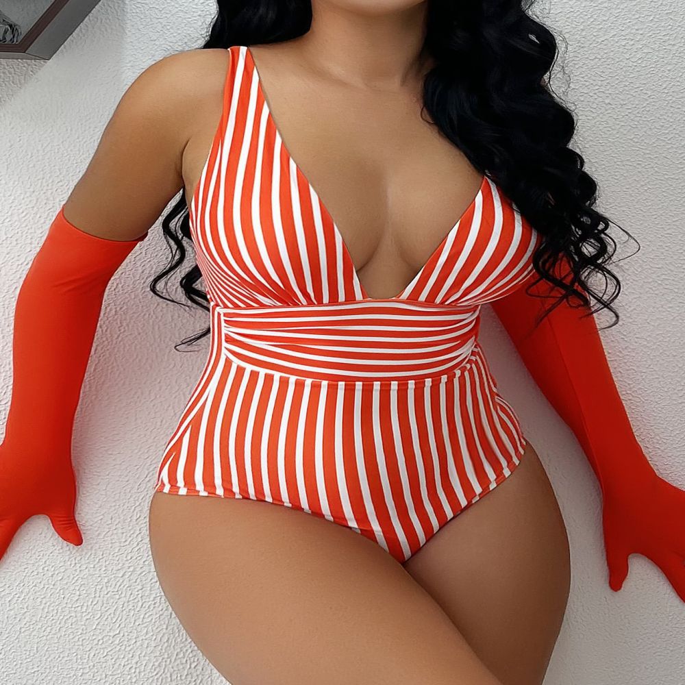 One-piece Swimsuit Striped