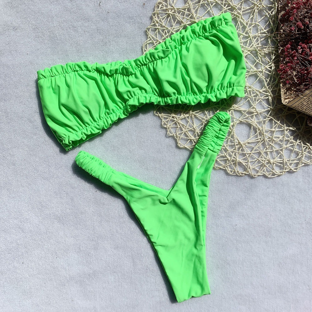 Solid Color  Swimsuit Bikini