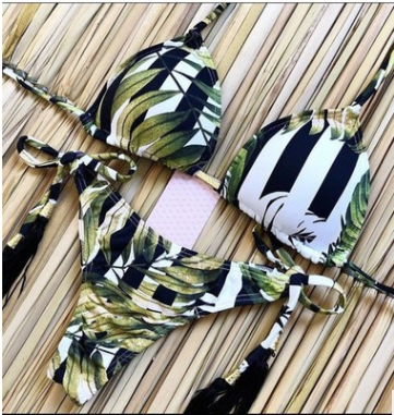 Printed strap bikini