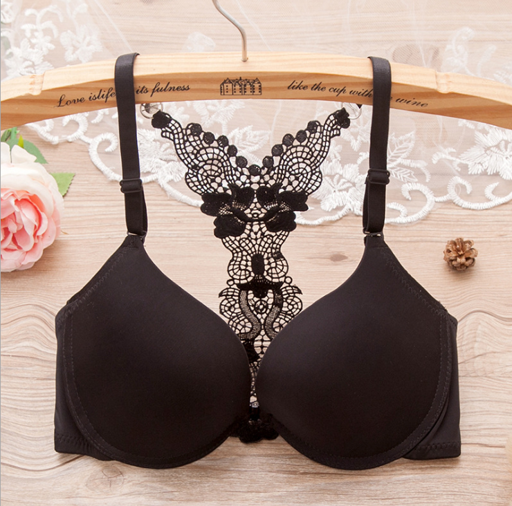 Butterfly Lace Adjustable Glossy Lingerie Bra